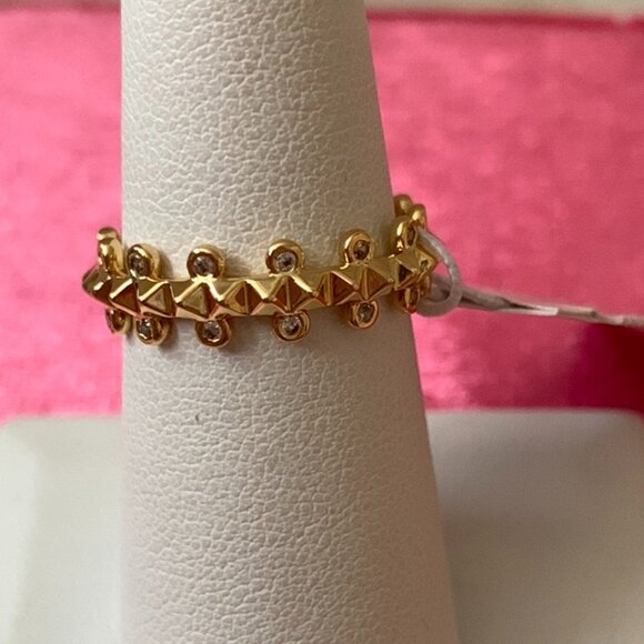 KENDRA SCOTT Jada Gold & Silver Band Ring Set RING SIZE 7 with Jewelry Box - Picture 3 of 6